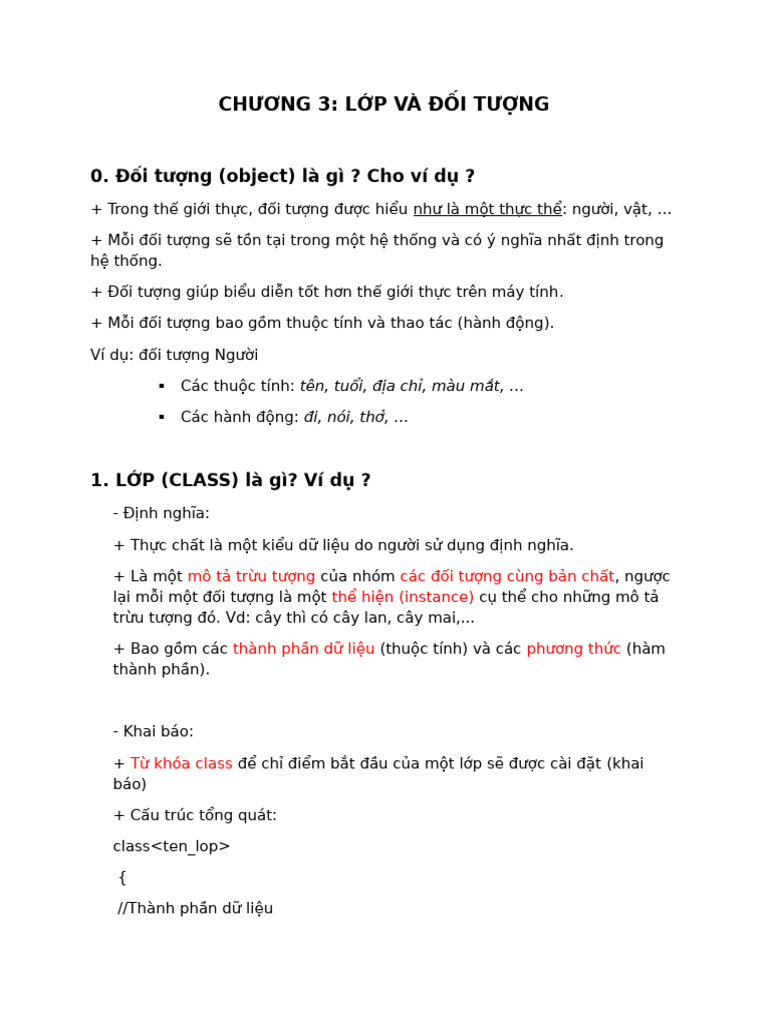 Chương 3 Oop | PDF