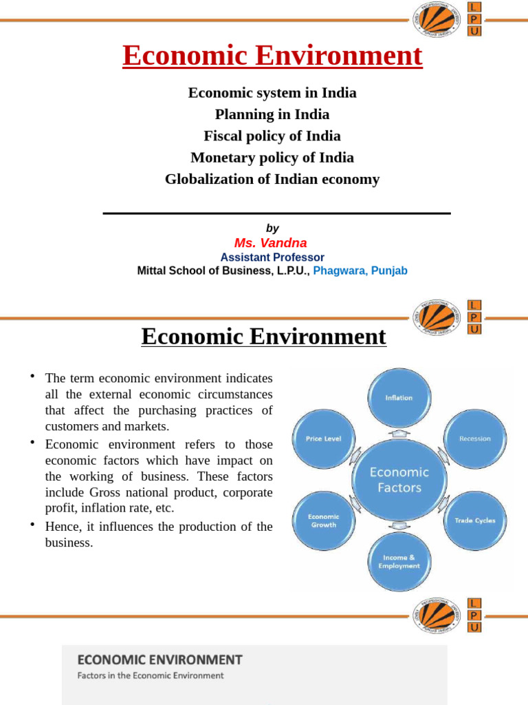 Overview of India's Economic Environment | PDF | Reserve Bank Of India ...