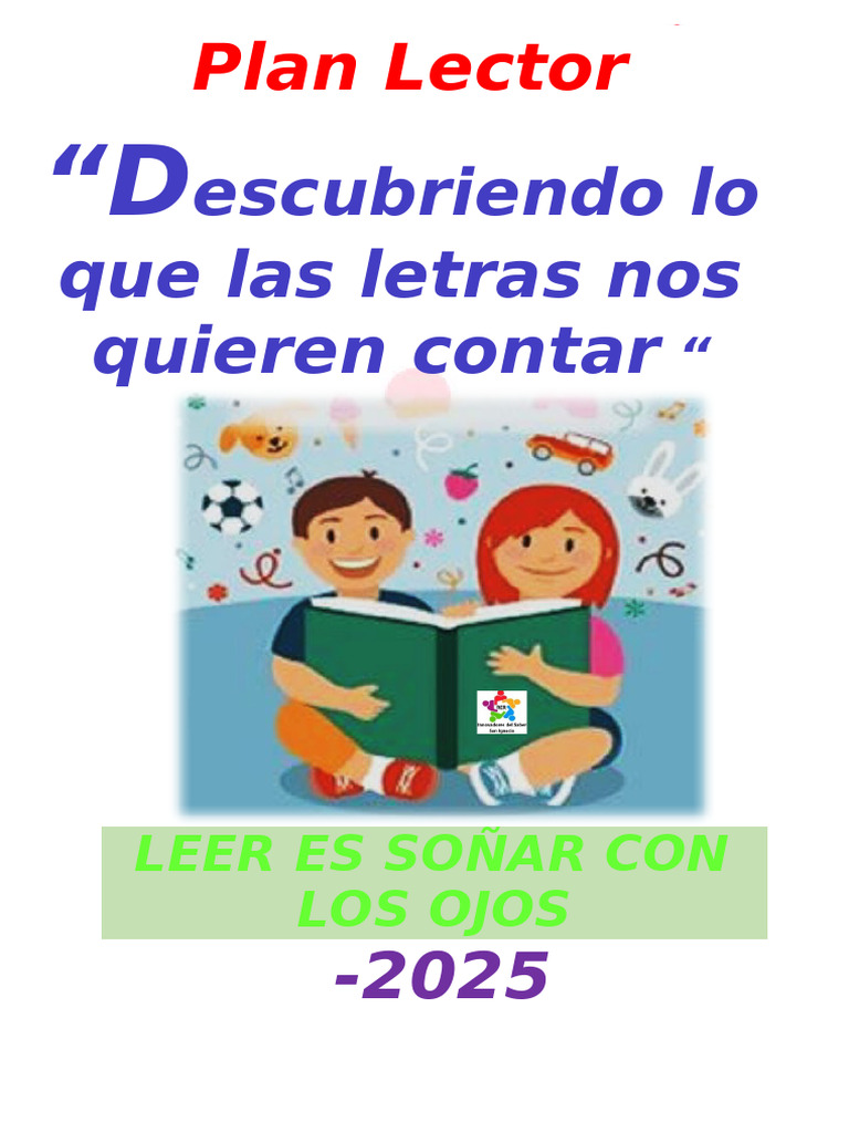 Plan Lector: Fomento de la Lectura 2025 | PDF | Enseñando | Salón de clases