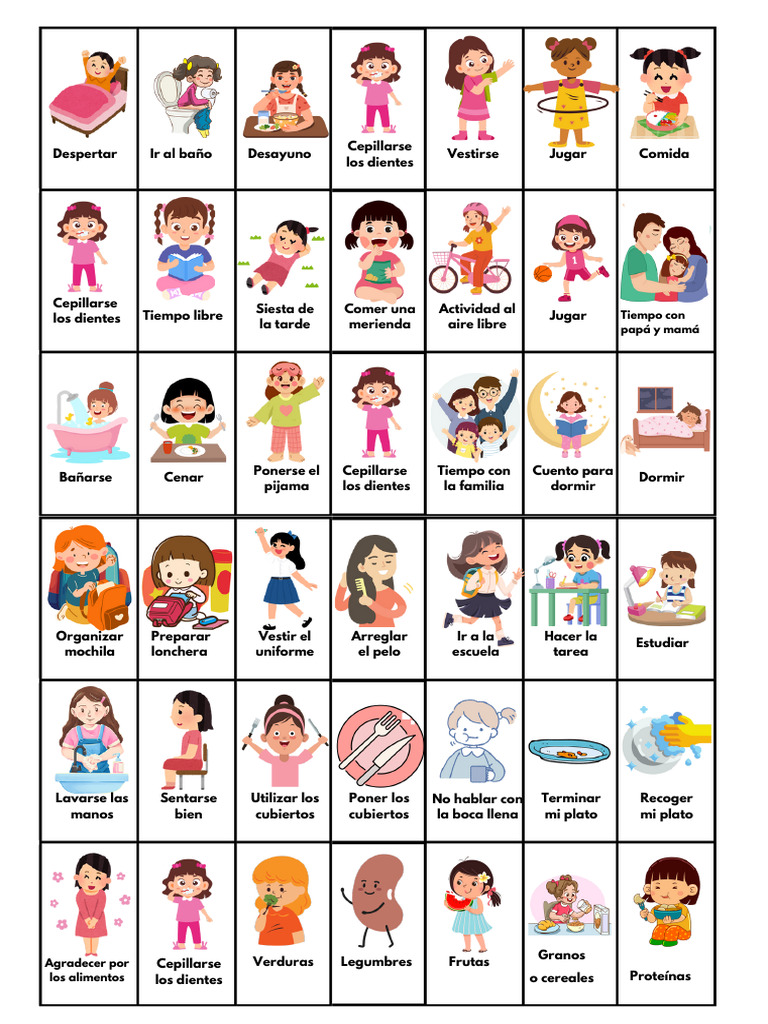 Rutina diaria de una niña | PDF