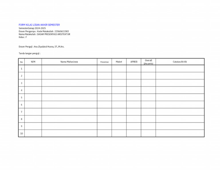 Form Penilaian UAS DPA 2025.pdf - 20250623 - 091931 - 0000 | PDF