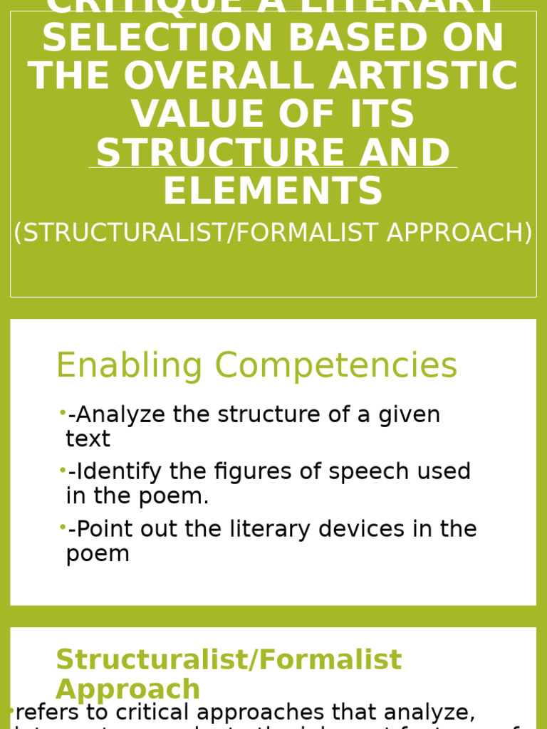 Literary Critique: Structure & Devices | PDF | Poetry | Rhyme