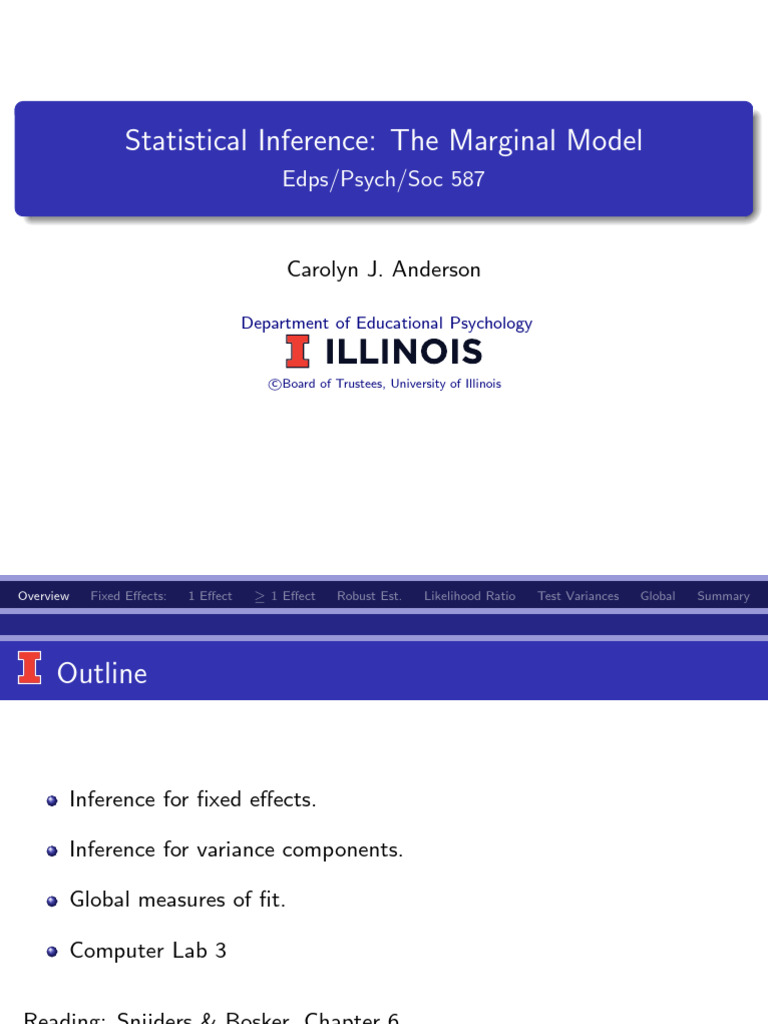 HSB Model: Fixed Effects Analysis | PDF | Estimator | Fixed Effects Model
