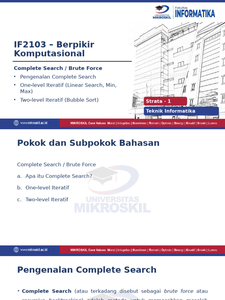 Pengenalan Complete Search dan Algoritma | PDF
