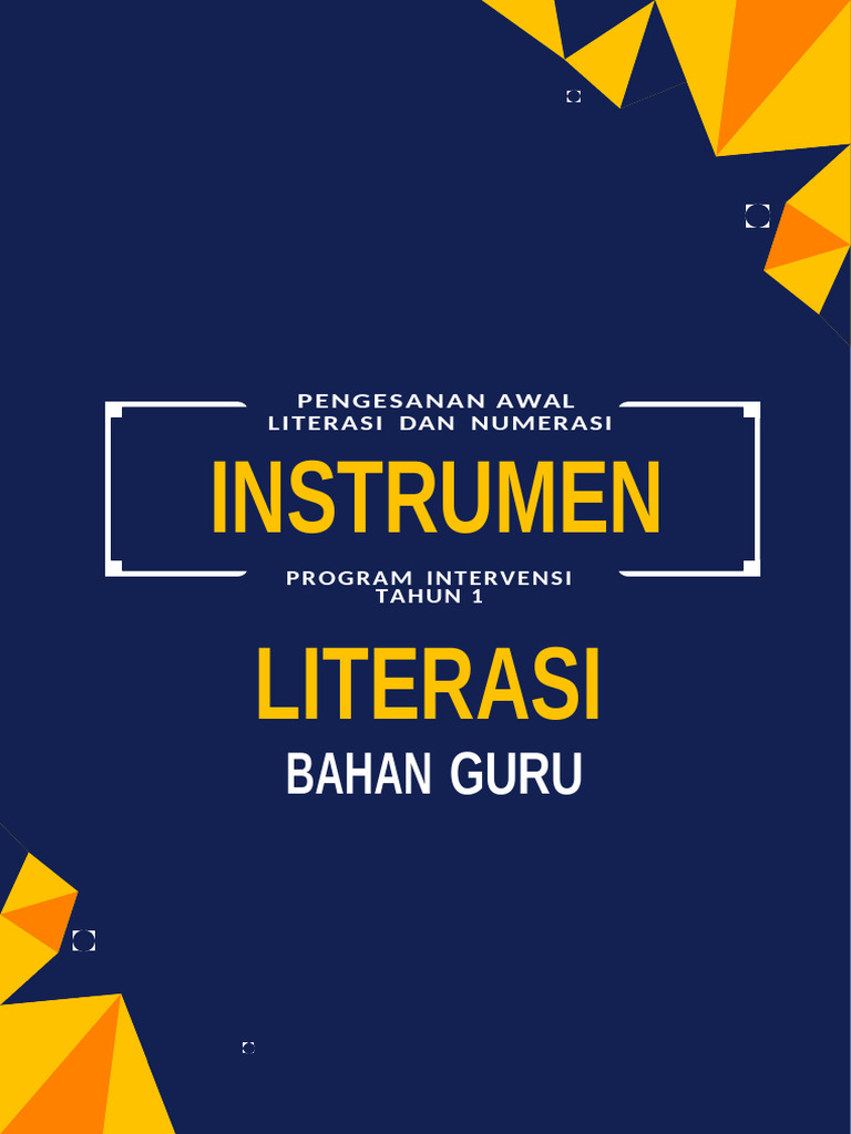 Instrumen Literasi dan Numerasi Tahun 1 | PDF