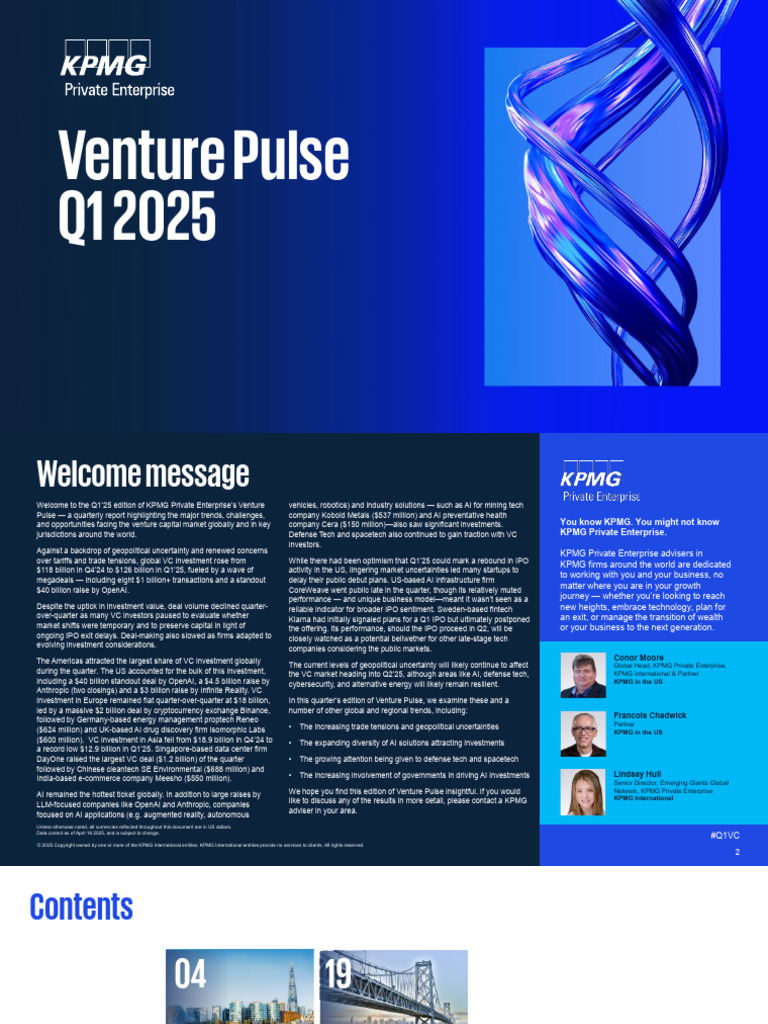 Q1 2025 Venture Capital Trends Report | PDF | Venture Capital ...