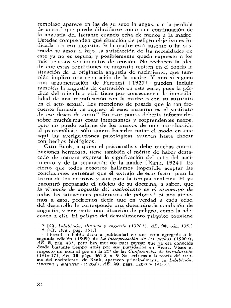 Angustia y represión en psicoanálisis | PDF | Neurosis | Sicología