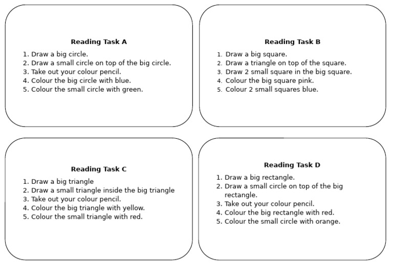 Step-by-Step Drawing and Coloring Tasks | PDF