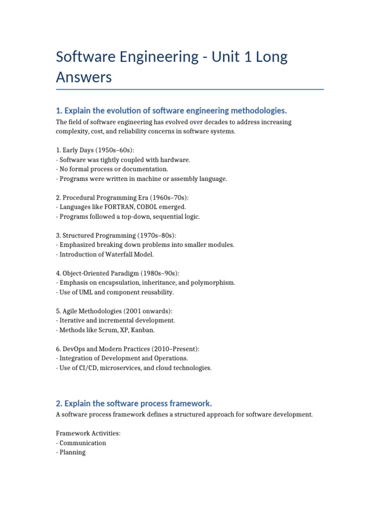 Evolution of Software Engineering Methods | PDF
