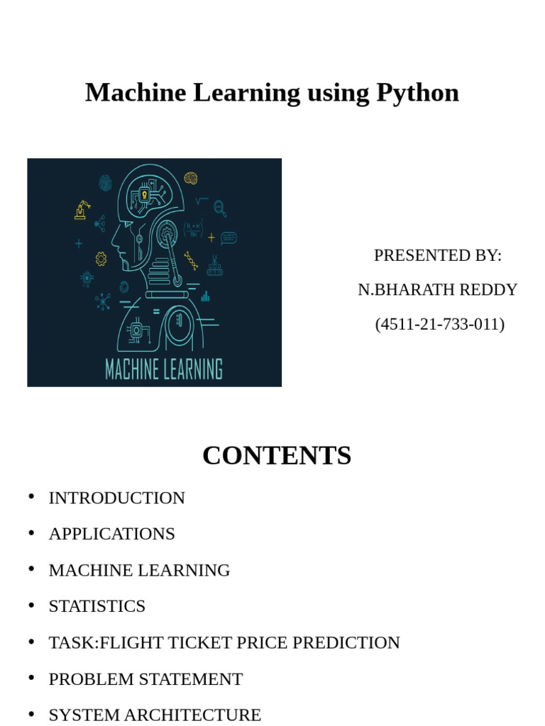 Python Machine Learning for Flight Pricing | PDF | Machine Learning ...