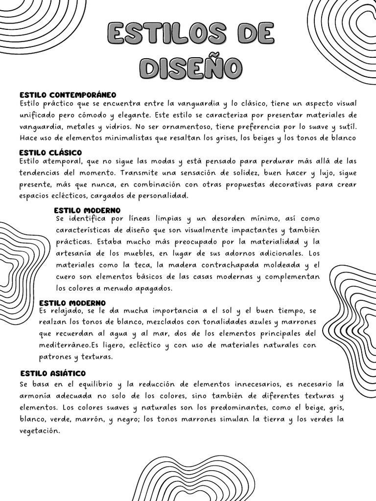 Guía de Estilos de Diseño de Interiores | PDF | Minimalismo