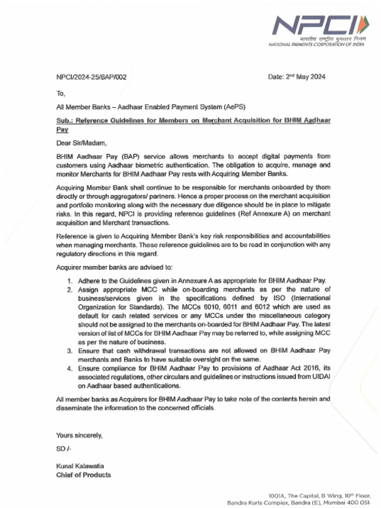 BAP OC 002 Reference Guidelines For Members On Merchant Acquisition For ...