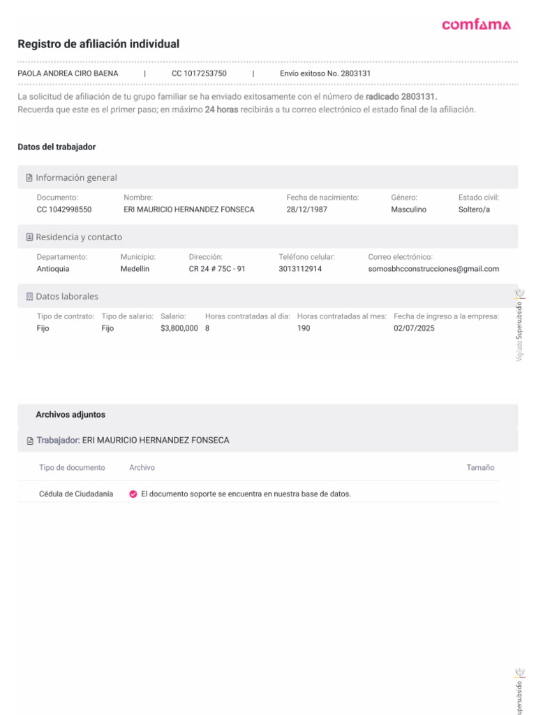 Comfama Afiliacion | PDF