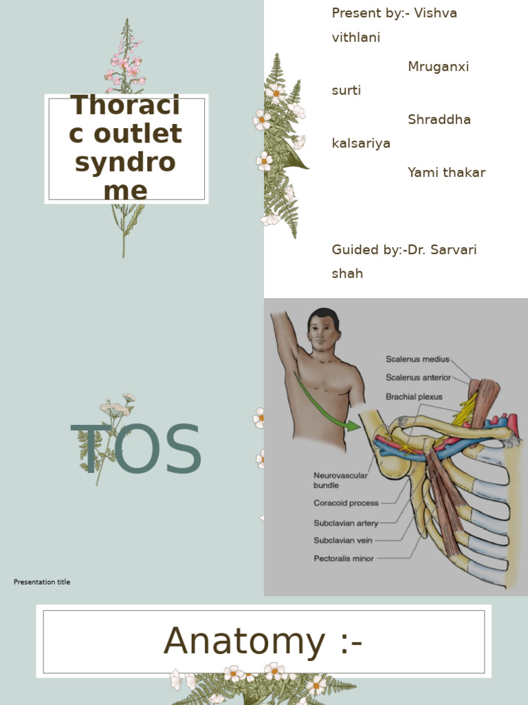 Thoracic Outlet Syndrom | PDF | Anatomical Terms Of Motion ...