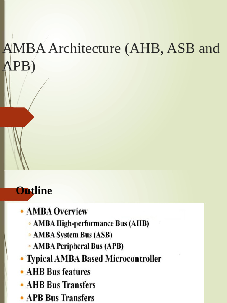 Slide 18 (AMBA Bus Architecture) | PDF