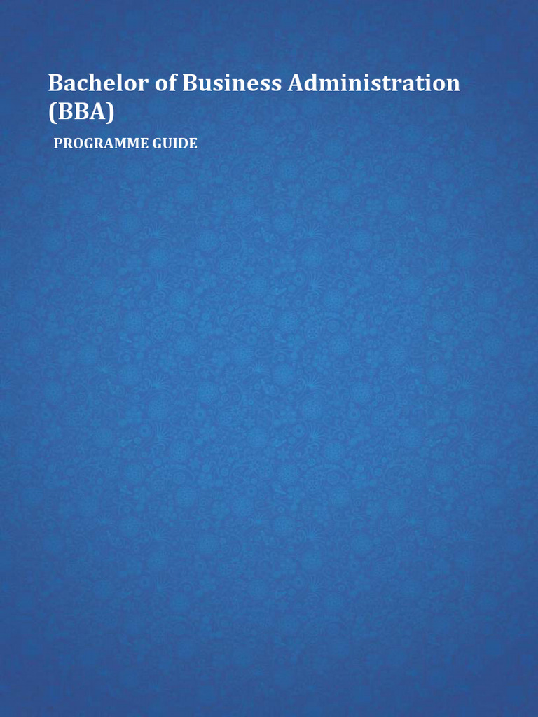 BBA Programme Overview and Structure | PDF | Economic Equilibrium | Demand