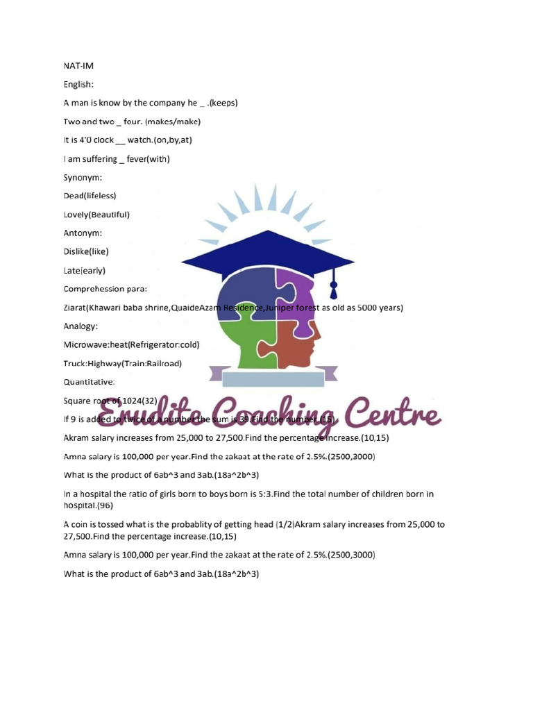 NTS NAT Paper Original | PDF