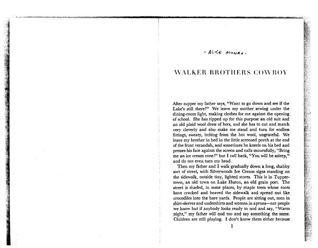 Alice+Munro+ +Walker+Brothers+Cowboy PDF