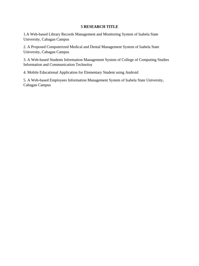 Research Titles on Web-based Systems | PDF