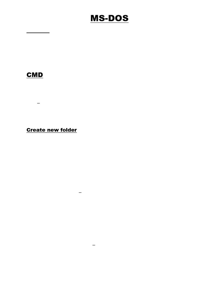 Ms Dos | PDF