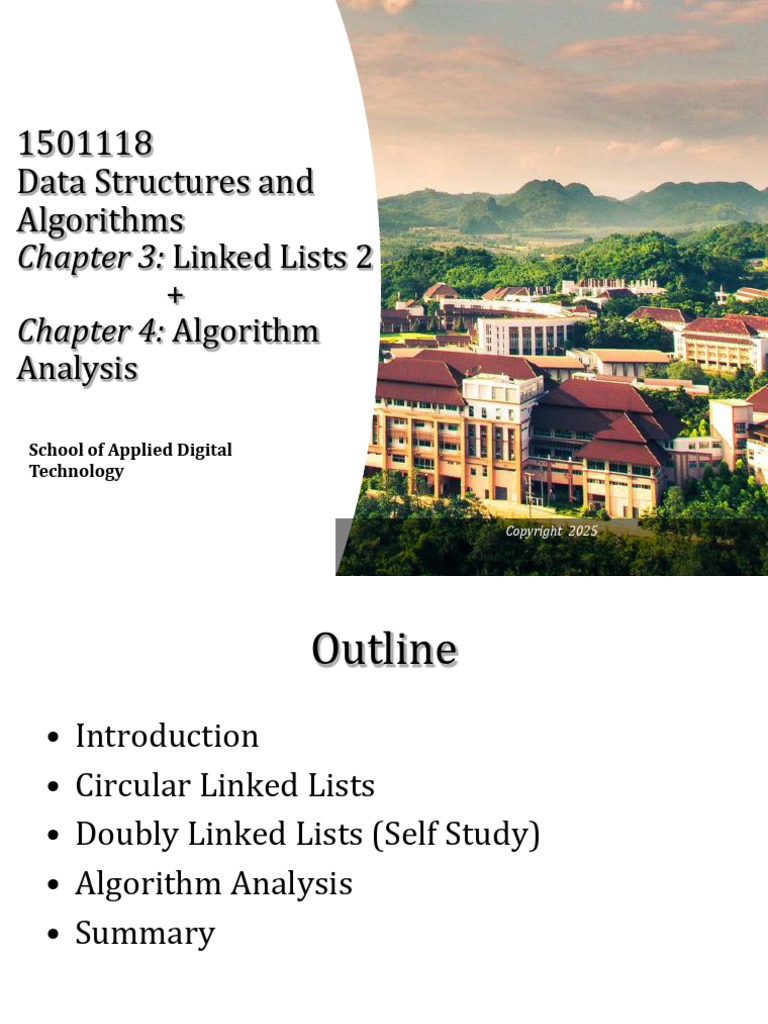 DSA Lec04 Linked Lists+Analysis | PDF | Time Complexity | Algorithms ...