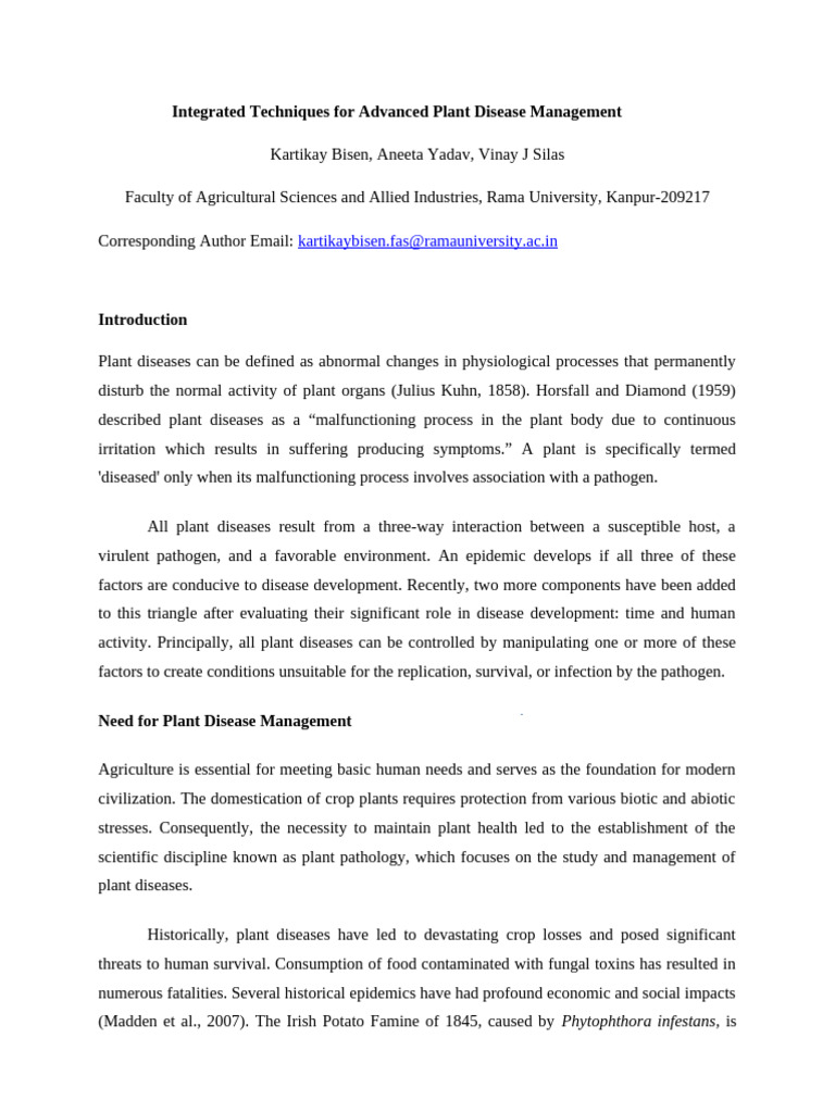 Advanced Strategies for Plant Disease Management | PDF | Crop Rotation ...