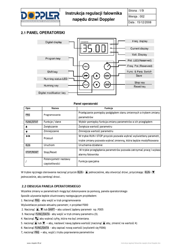 TD - 3200 - Instrukcja Techniczna Pl. | PDF