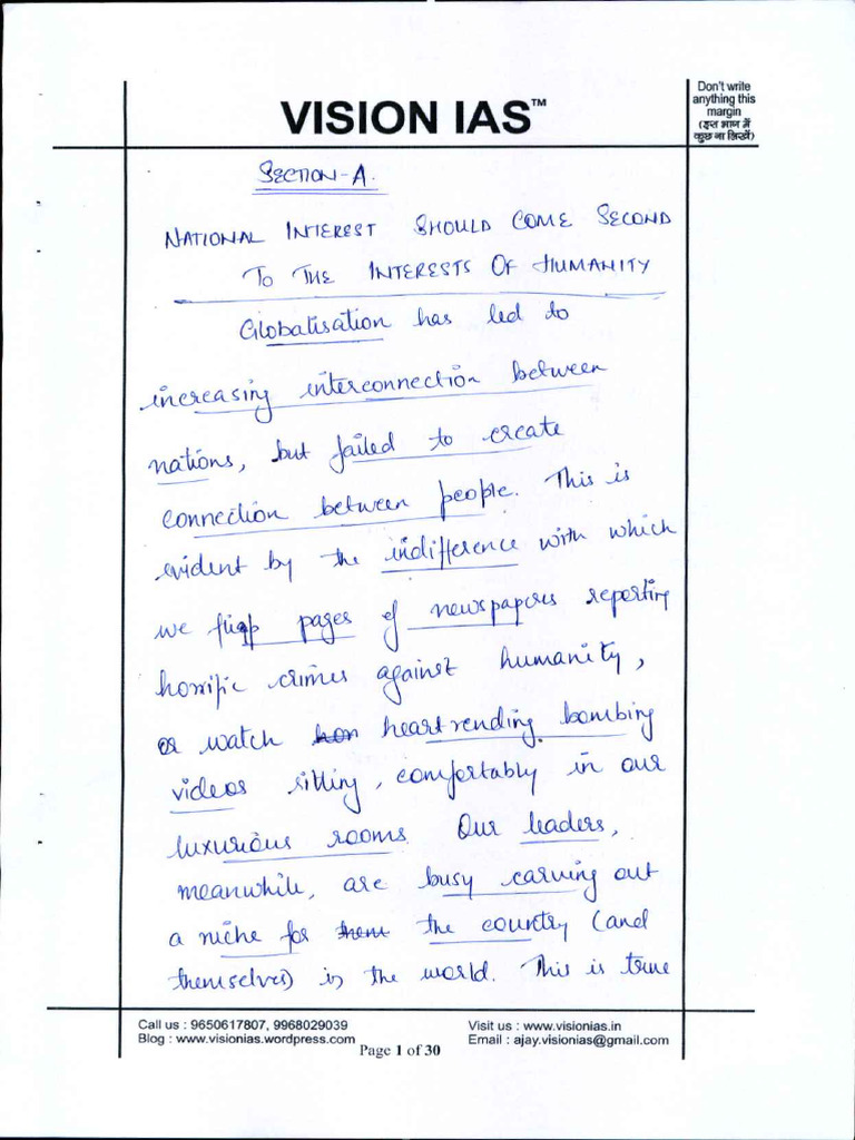 Day-1 Essay Toppers | PDF