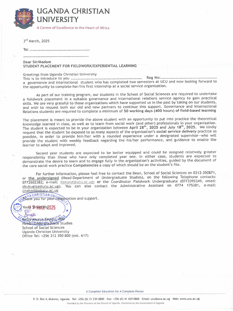 Plcemt Letter | PDF