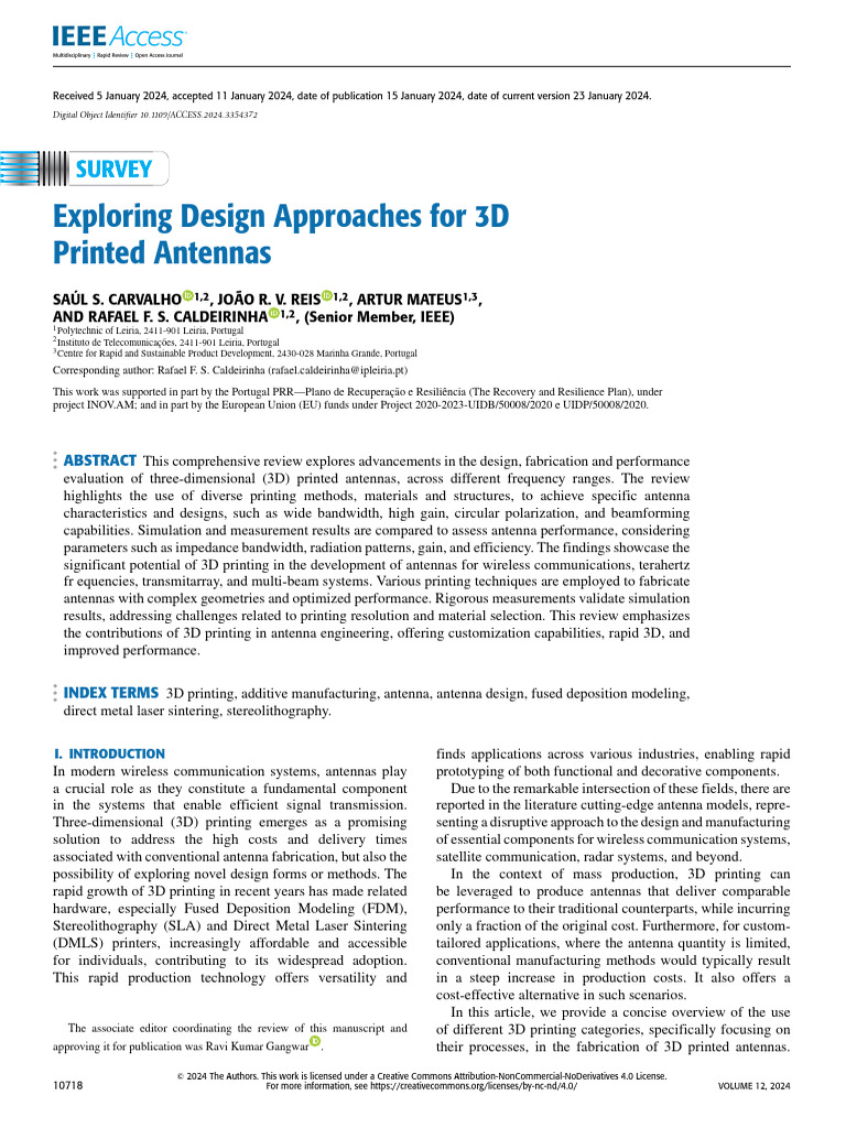 3D Printed Antennas: Design Insights | PDF | 3 D Printing | Antenna (Radio)