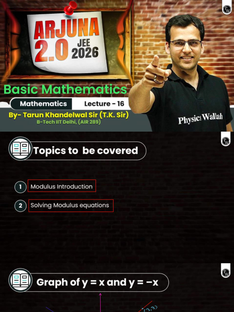 Basic Mathematics 16 - Class Notes | PDF