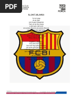 Letra del Himno del Barça en Español | PDF