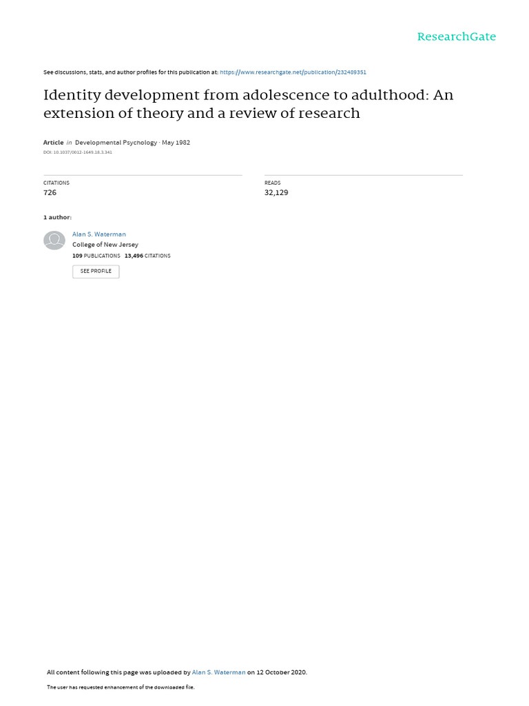 Identity Development Stages Explained | PDF | Identity (Social Science ...