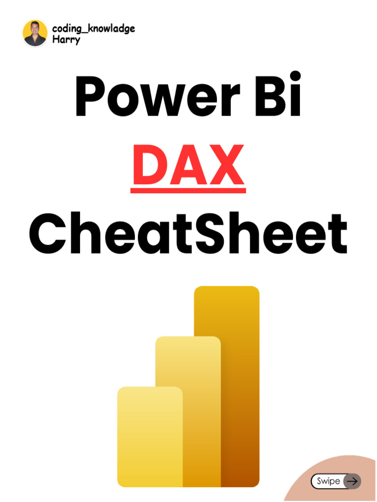 Power BI DAX Functions Cheat Sheet | PDF | Covariance | Statistical Theory