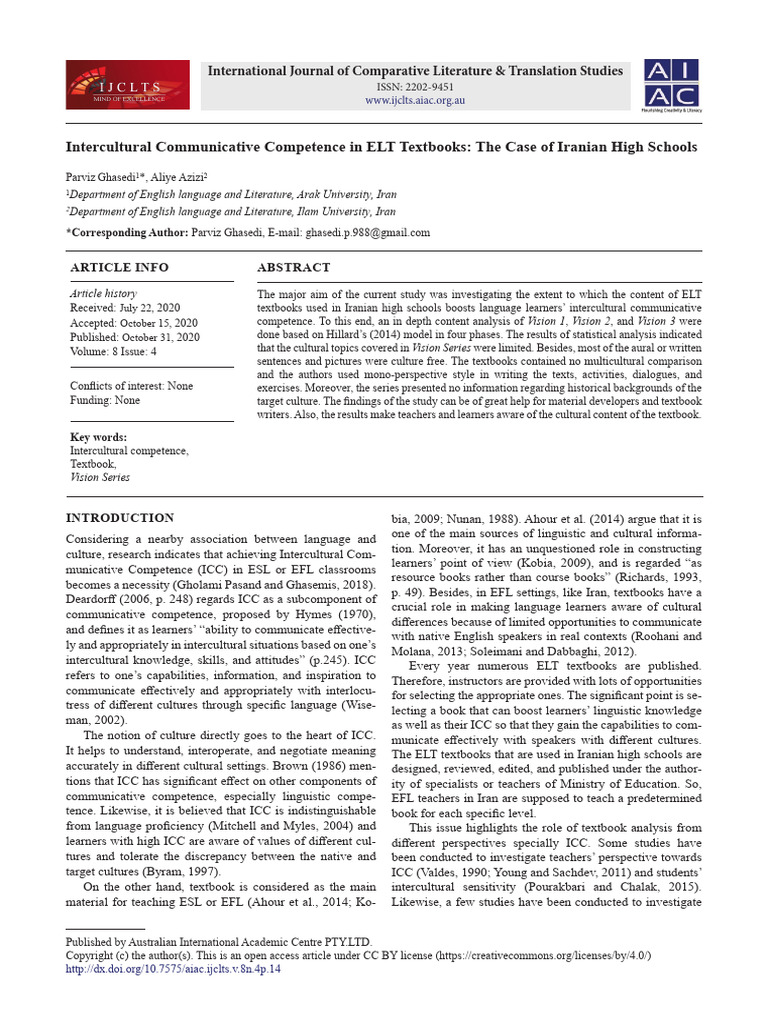 2020.AB-Intercultural Communicative Competence in ELT Textbooks The ...