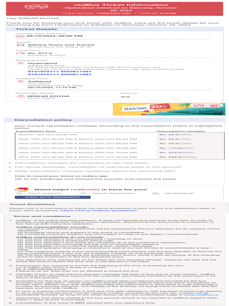 Redbus | PDF | Bus