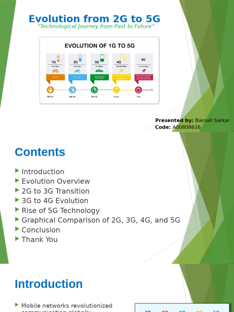 2G to 5G Technology Evolution | PDF