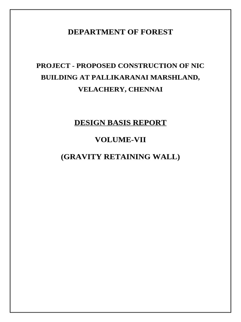 Gravity Retaining Wall Design Report | PDF | Concrete | Building Technology
