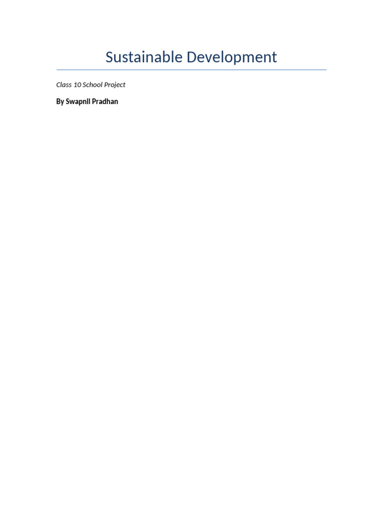 Class 10 Guide to Sustainable Development | PDF | Sustainable ...
