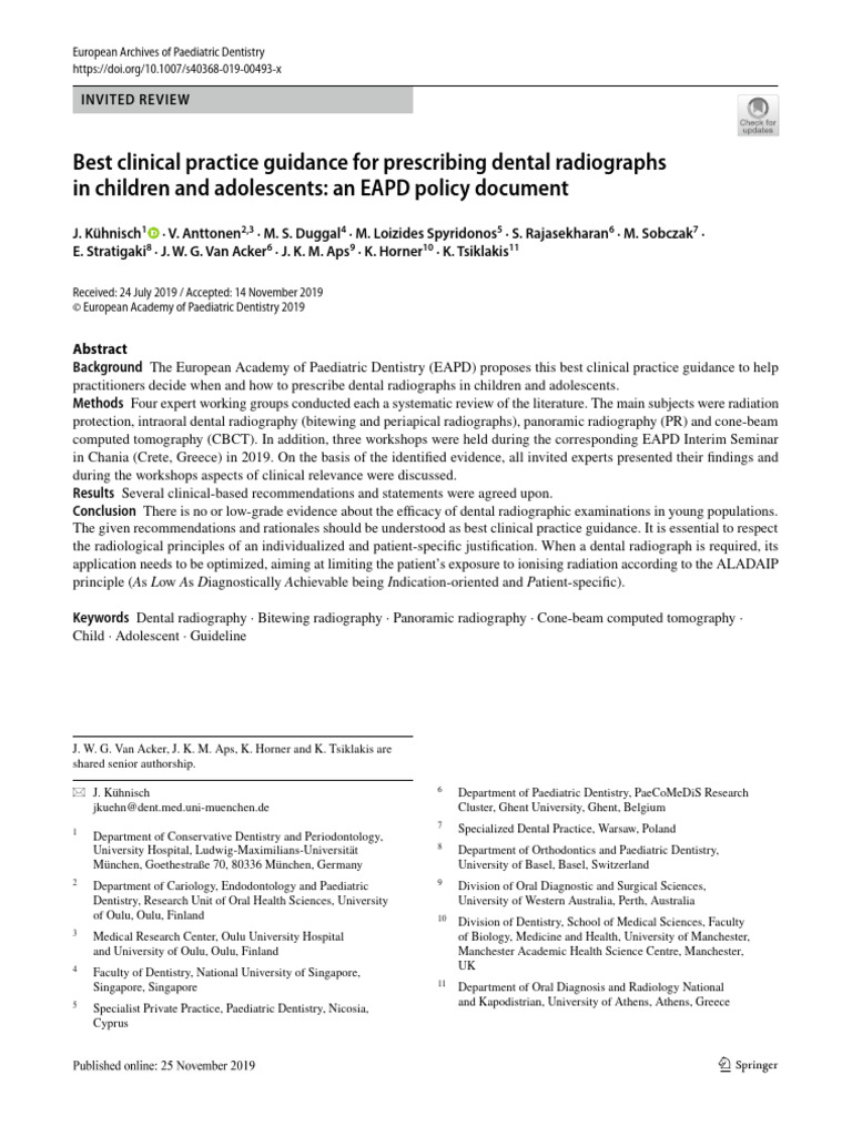 EAPD Guidelines for Pediatric Radiography | PDF | Radiography ...