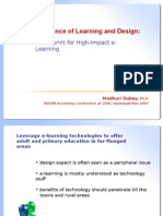 Convergence of Learning and Design:: A Blueprint For High-Impact E-Learning