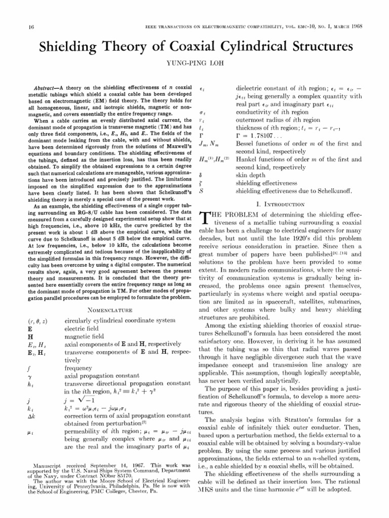 Coaxial Cable Shielding Theory | PDF | Coaxial Cable | Waves