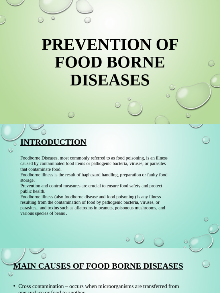 Food Borne Diseases | PDF | Foodborne Illness | Medical Specialties