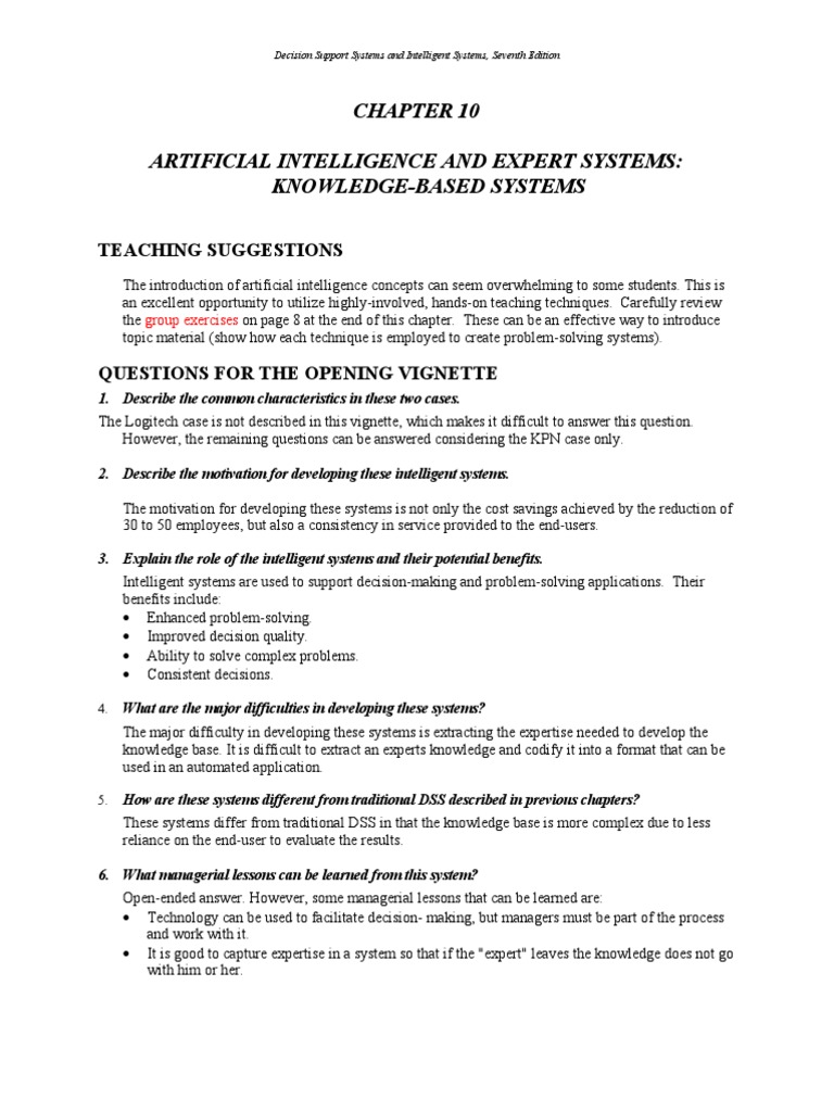 AI and Expert Systems in Decision Support | PDF | Artificial ...