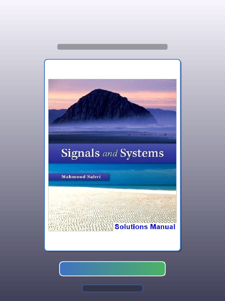 Signals and Systems 1st Edition Mahmood Nahvi PDF Download | PDF ...