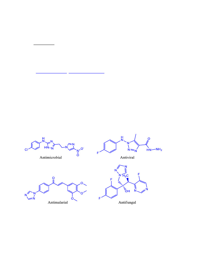 Triazoles: Synthesis and Biological Impact | PDF | Chemistry | Drugs