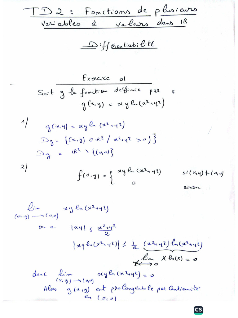 Correction TD 2 Analyse 3 | PDF