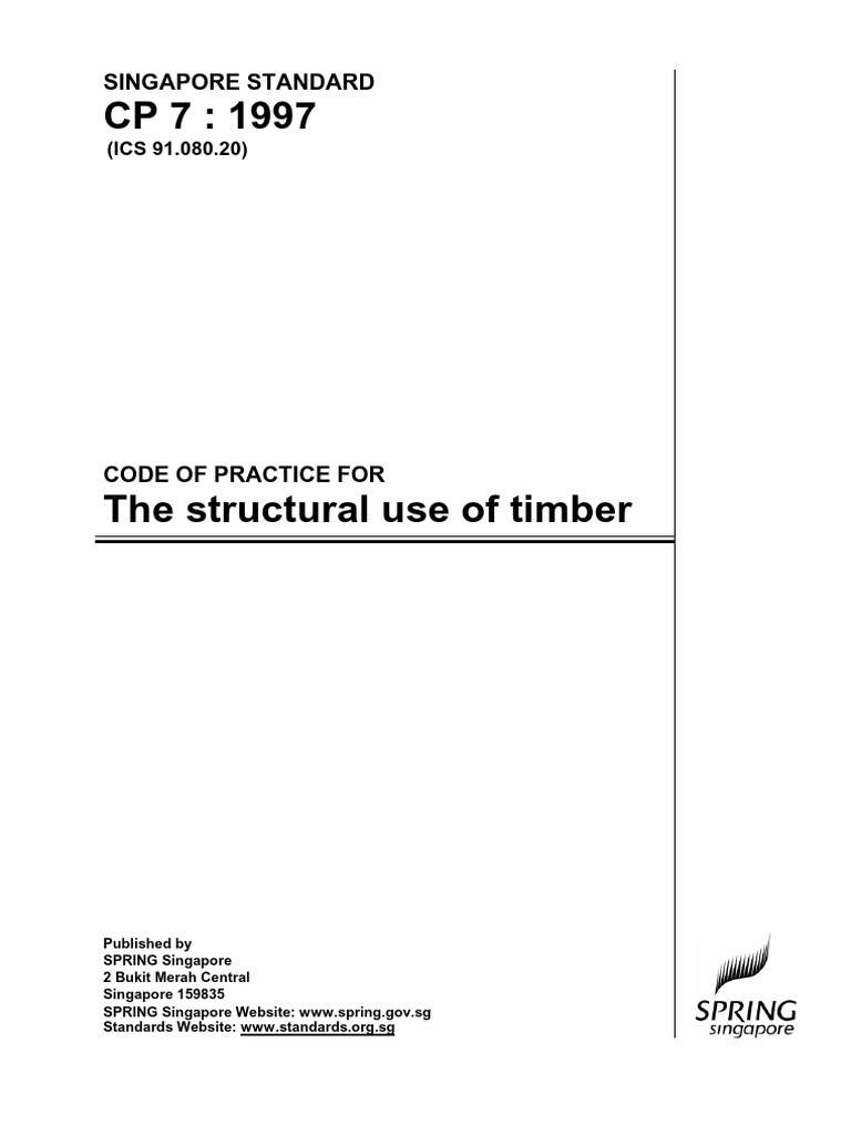 CP 7: Timber Structural Standards | PDF