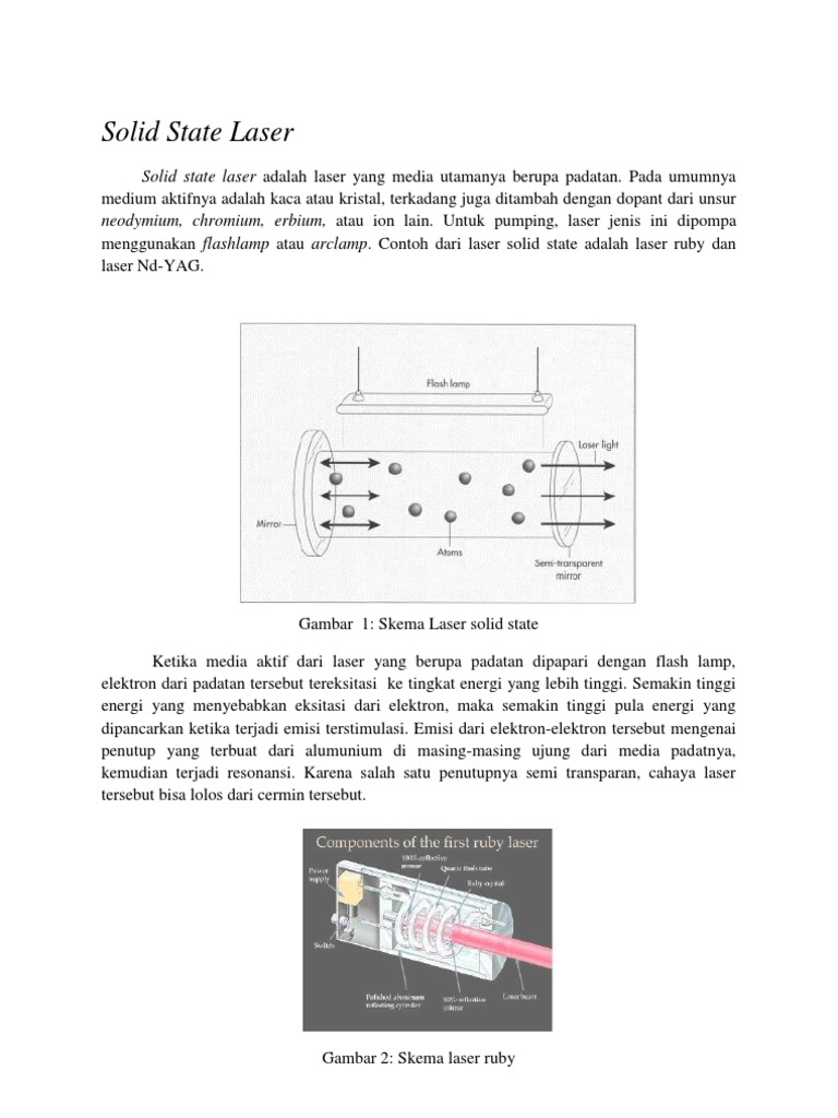 Diagram dan Contoh Laser Solid State | PDF