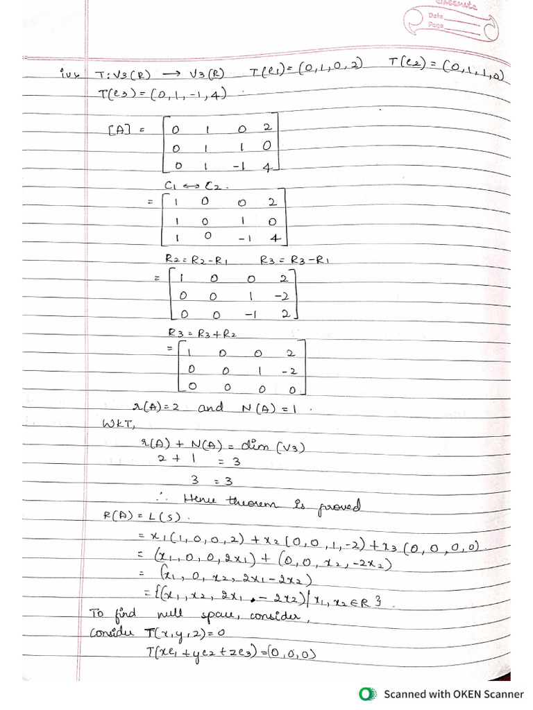 Vector Space 7 | PDF